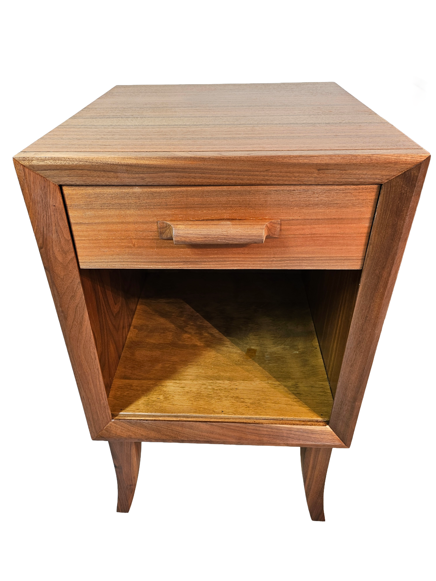 Pair of Mid-Century Walnut Nightstands | Vintage 1960s