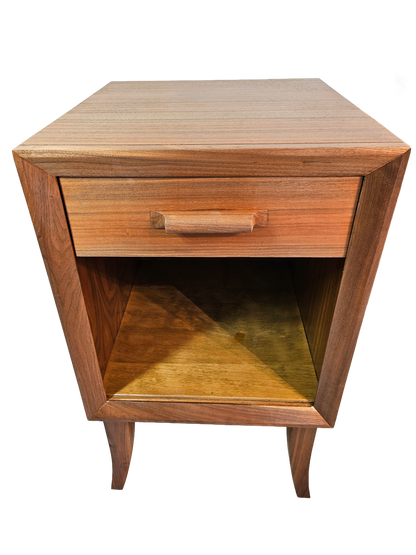 Pair of Mid-Century Walnut Nightstands | Vintage 1960s