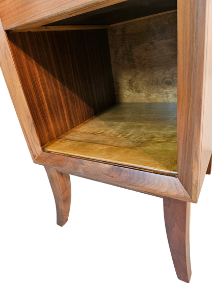 Pair of Mid-Century Walnut Nightstands | Vintage 1960s