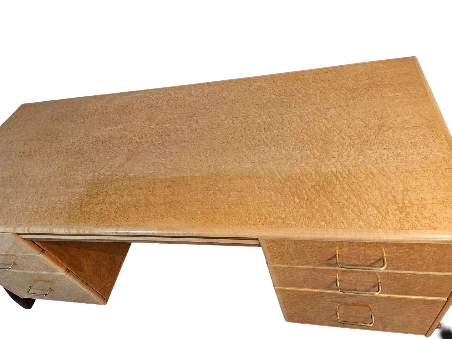 Art Deco Desk Attributed to Peter Muny | Bird’s-Eye Maple, 1990s