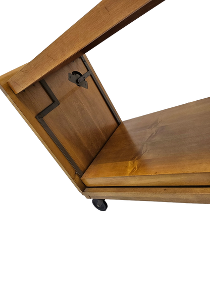 Mid-Century Modern Expandable Bar Cart Attributed to John Keal for Brown Saltman, Maple, 1950s