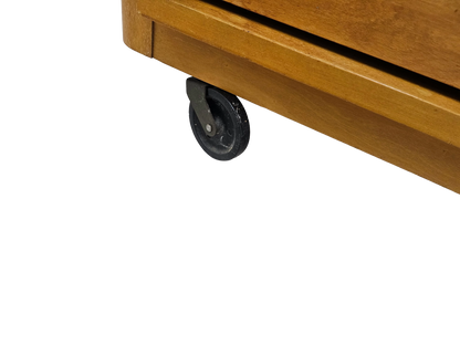 Mid-Century Modern Expandable Bar Cart Attributed to John Keal for Brown Saltman, Maple, 1950s