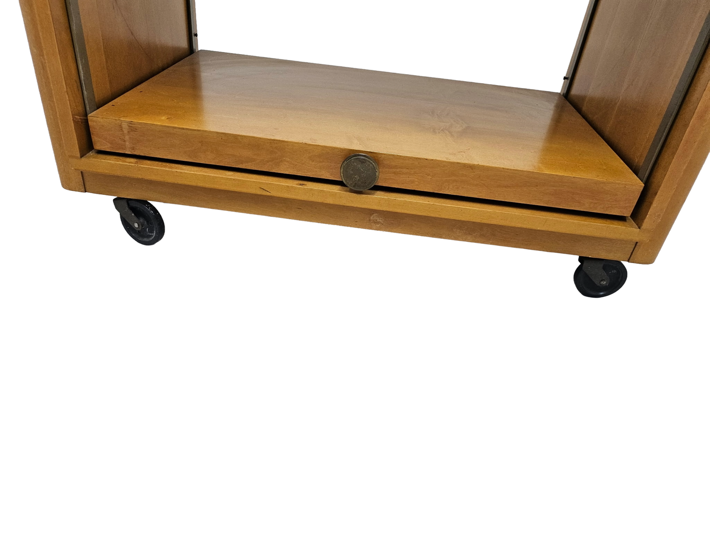 Mid-Century Modern Expandable Bar Cart Attributed to John Keal for Brown Saltman, Maple, 1950s