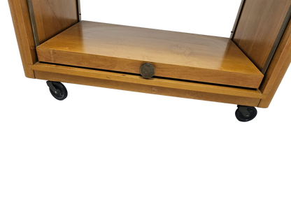Mid-Century Modern Expandable Bar Cart Attributed to John Keal for Brown Saltman, Maple, 1950s