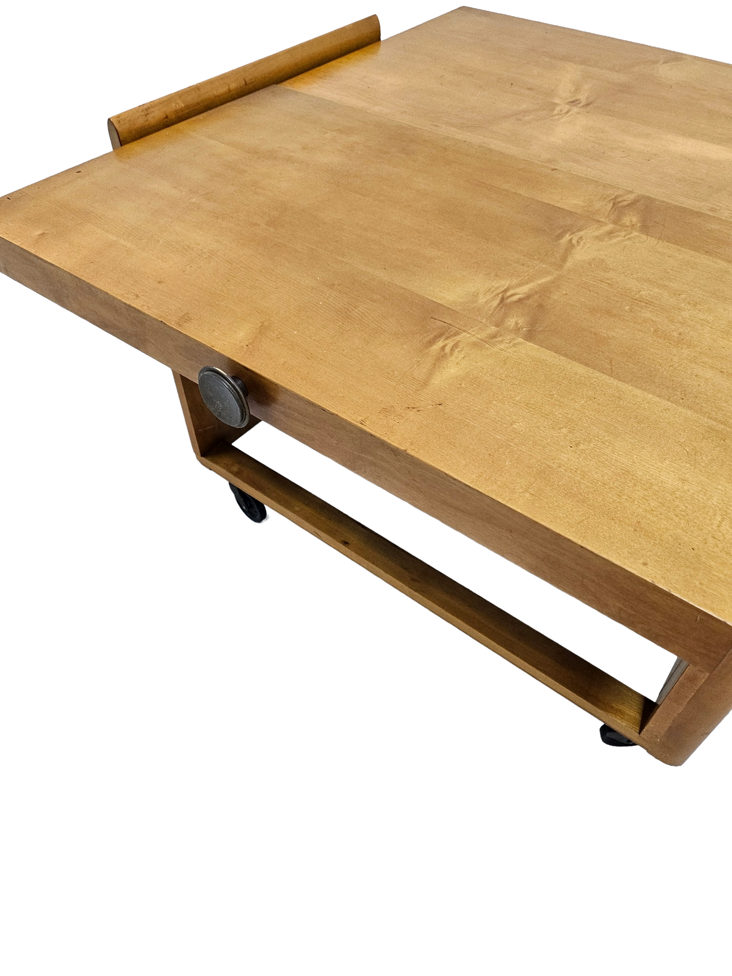 Mid-Century Modern Expandable Bar Cart Attributed to John Keal for Brown Saltman, Maple, 1950s