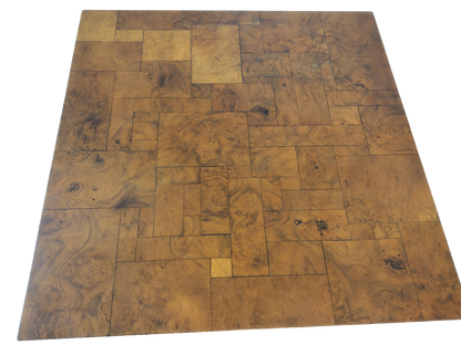 Burl Walnut Patchwork Coffee Table in the Style of Paul Evans, Circa 1950s