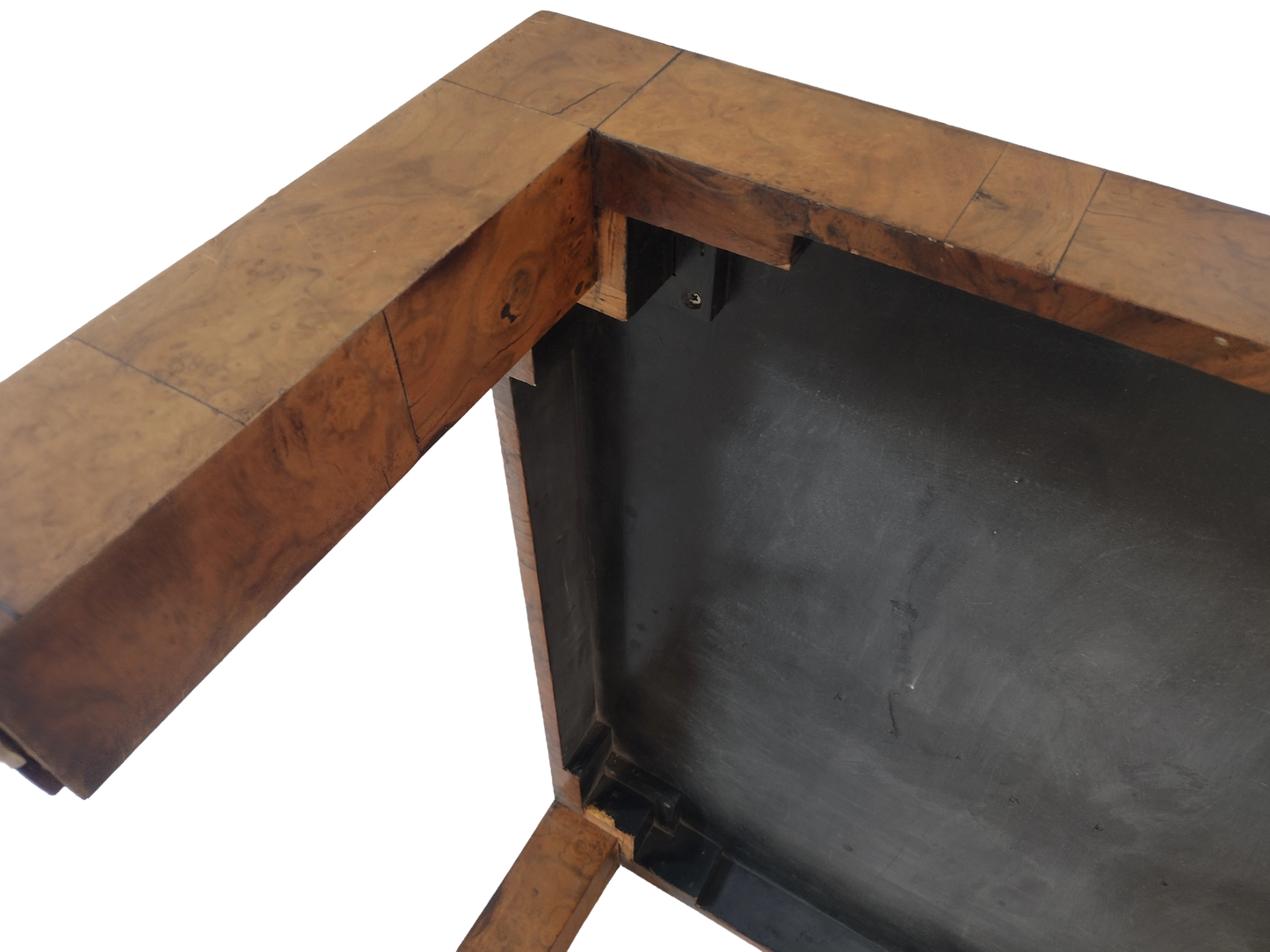 Burl Walnut Patchwork Coffee Table in the Style of Paul Evans, Circa 1950s