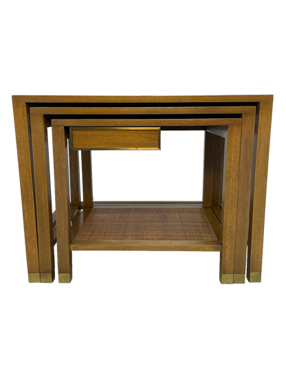 Harvey Probber Nesting Tables, Set of 3 – Blond Mahogany, 1970s