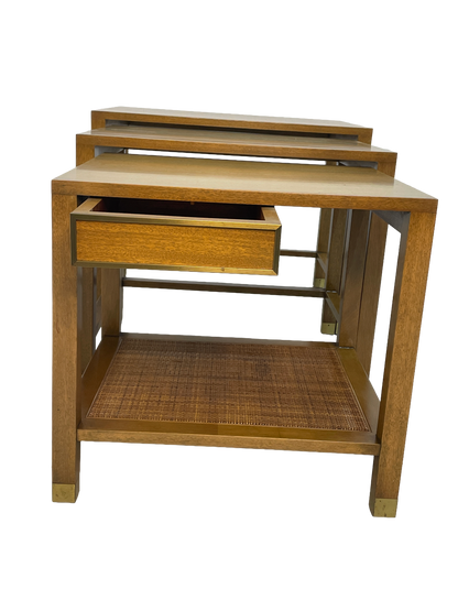 Harvey Probber Nesting Tables, Set of 3 – Blond Mahogany, 1970s