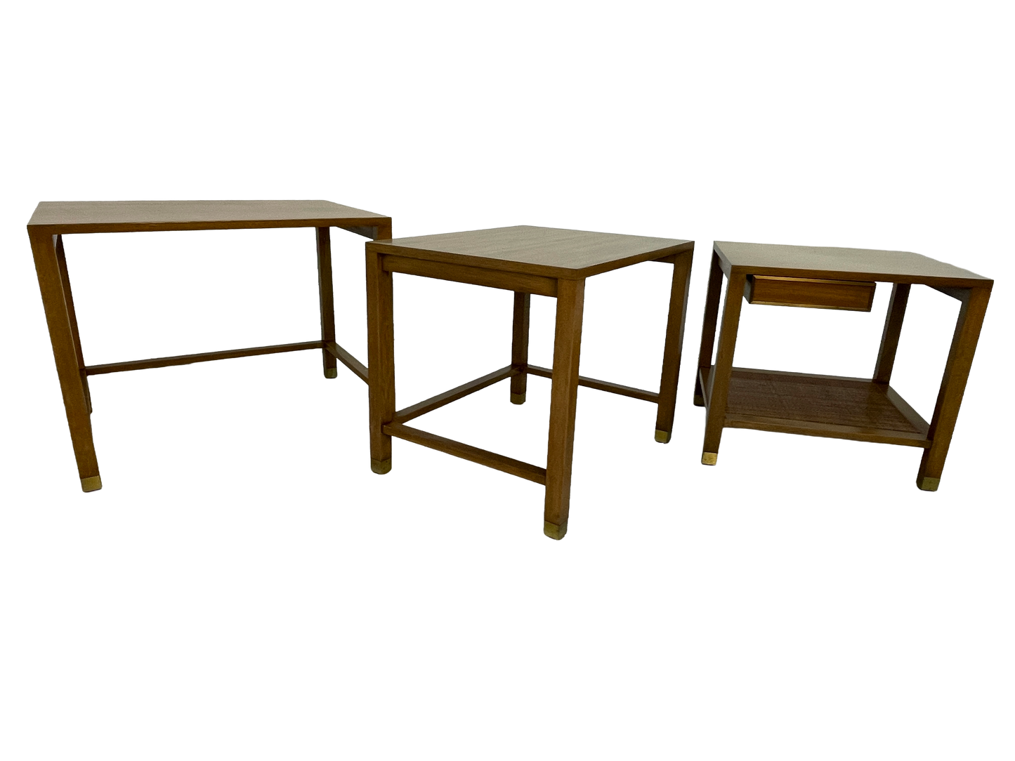 Harvey Probber Nesting Tables, Set of 3 – Blond Mahogany, 1970s