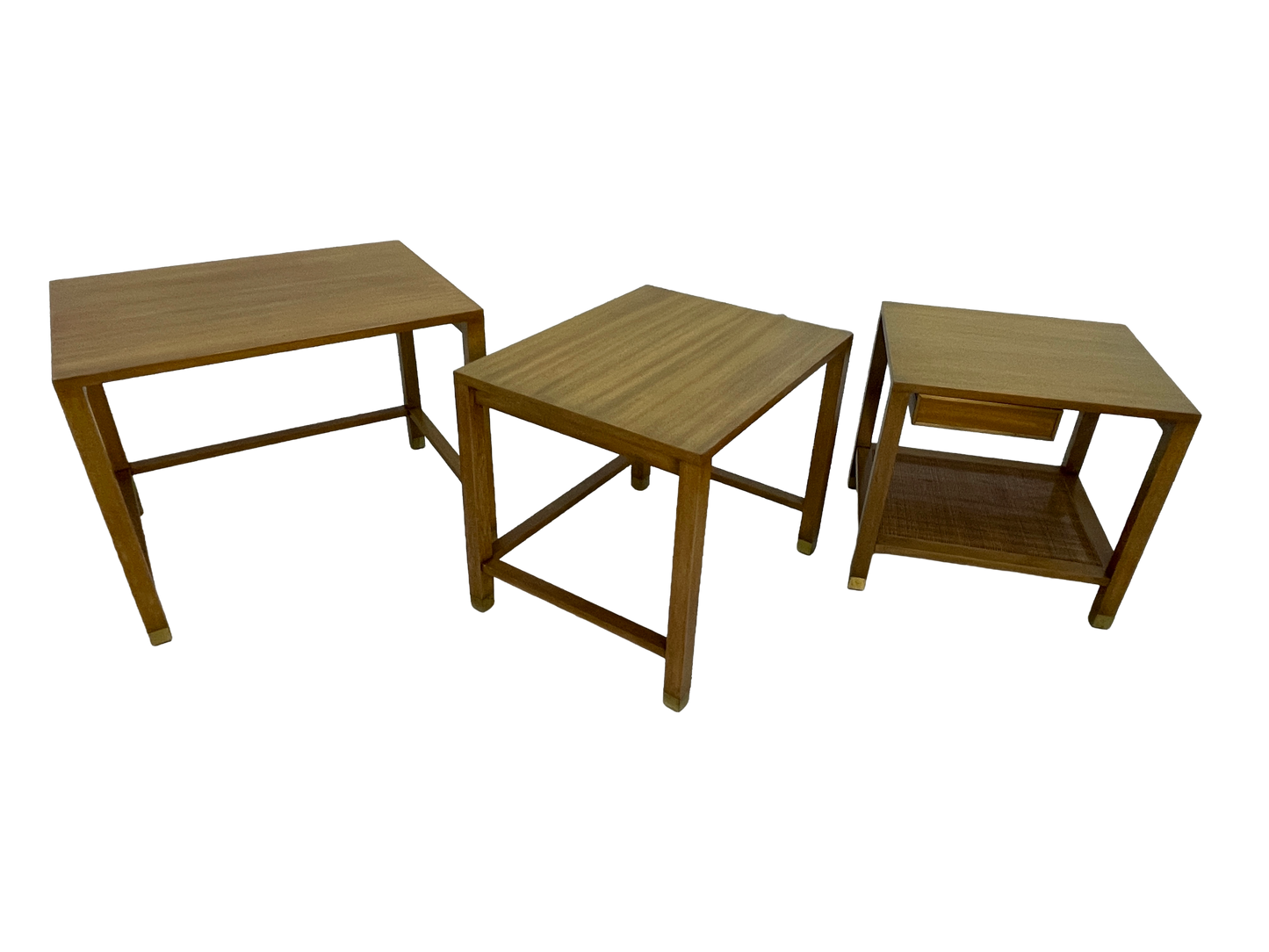 Harvey Probber Nesting Tables, Set of 3 – Blond Mahogany, 1970s