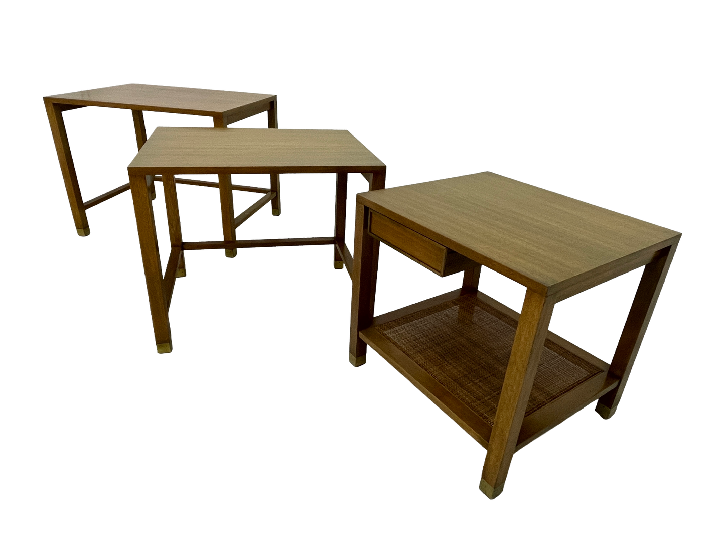 Harvey Probber Nesting Tables, Set of 3 – Blond Mahogany, 1970s