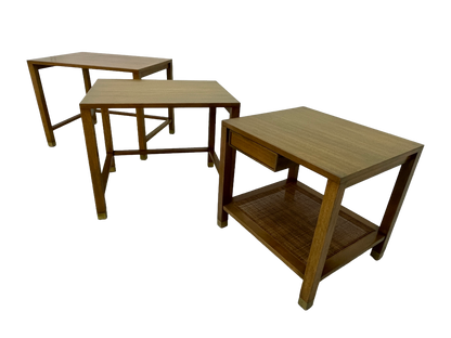 Harvey Probber Nesting Tables, Set of 3 – Blond Mahogany, 1970s