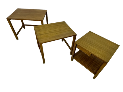 Harvey Probber Nesting Tables, Set of 3 – Blond Mahogany, 1970s