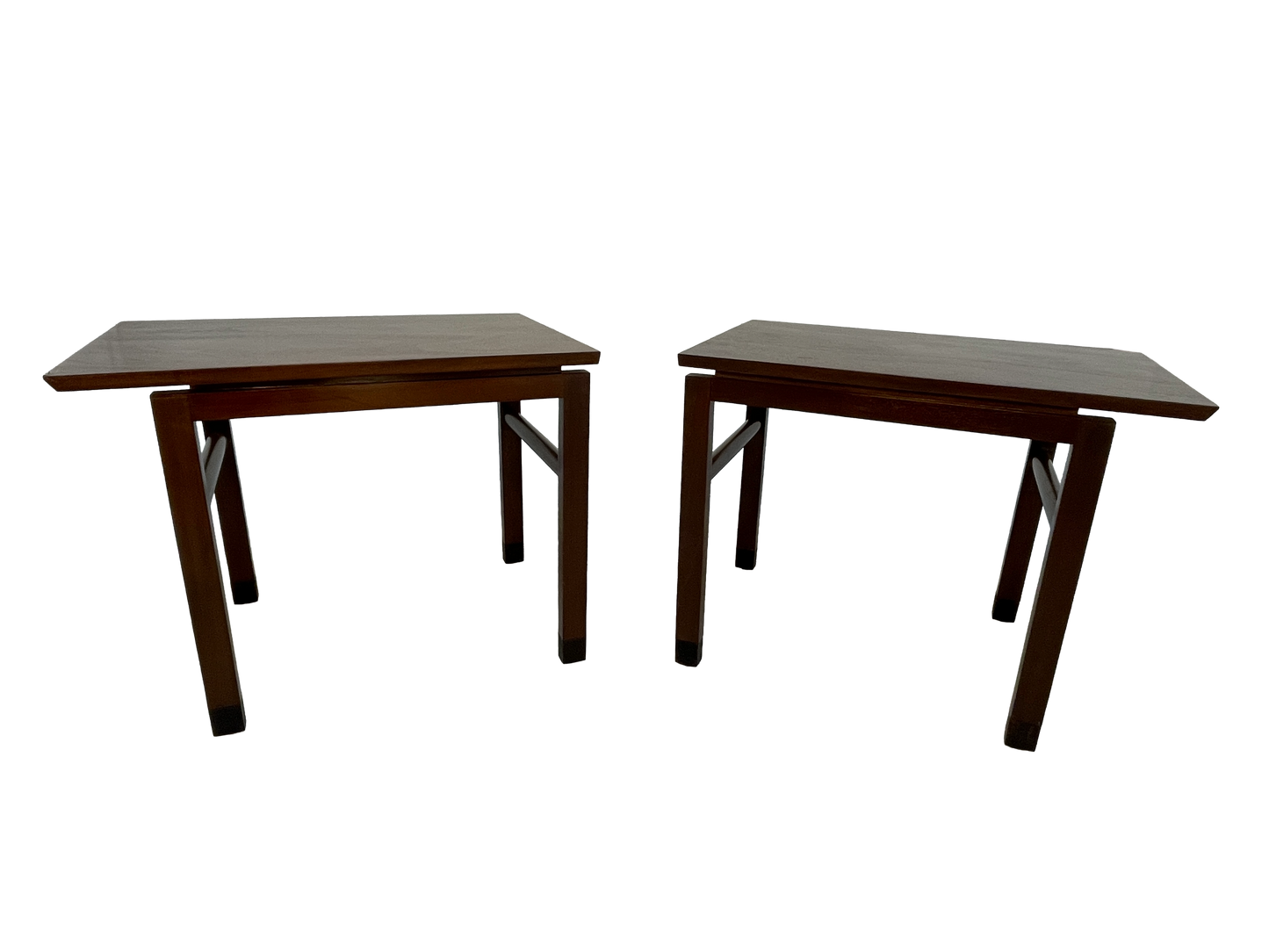 Edward Wormley for Dunbar End Tables Pair, Mahogany, c. 1960s
