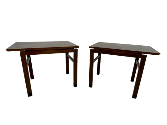 Edward Wormley for Dunbar End Tables Pair, Mahogany, c. 1960s