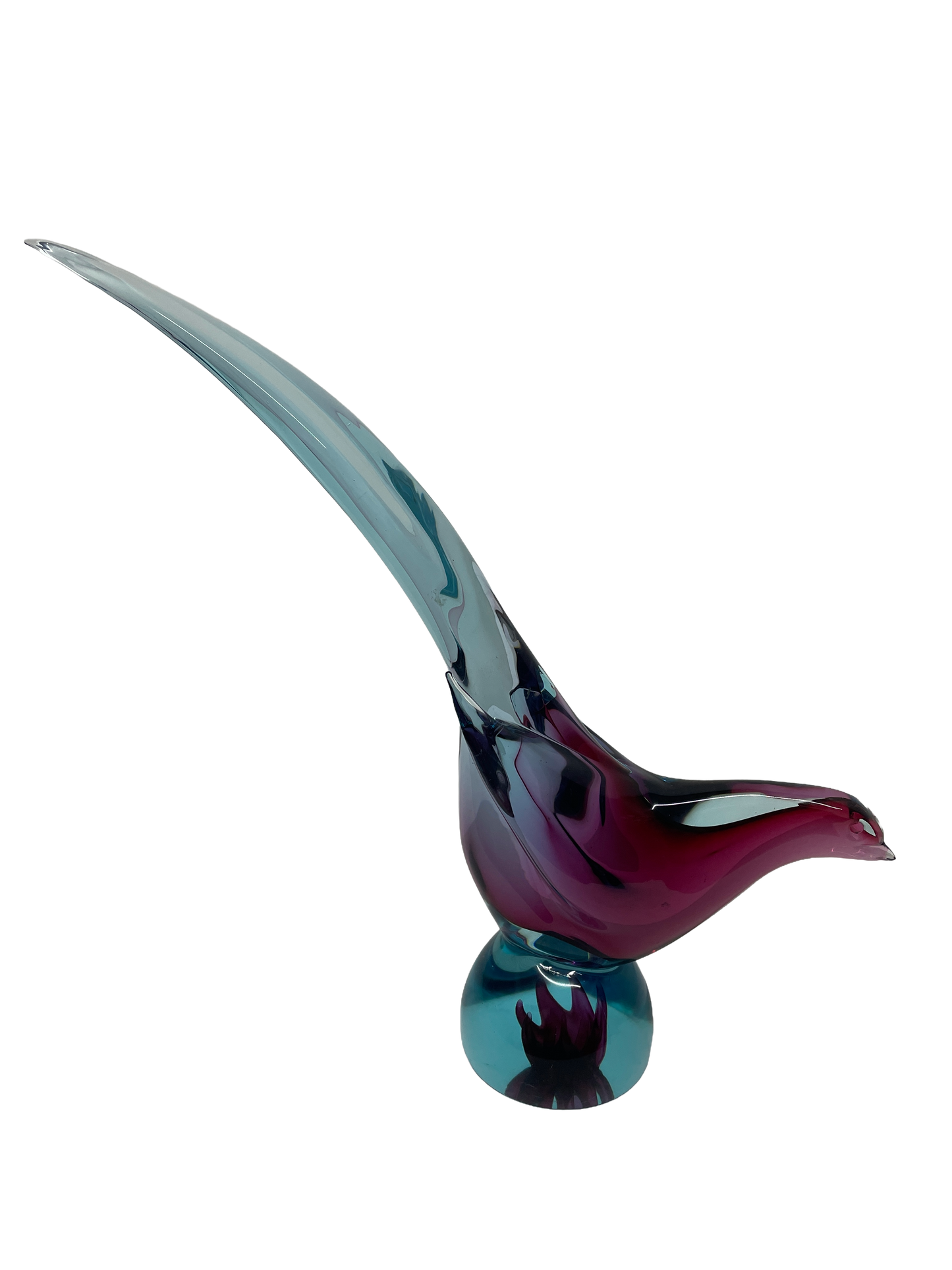 Murano Glass Bird Sculpture – Vintage Art Glass, Circa 1960