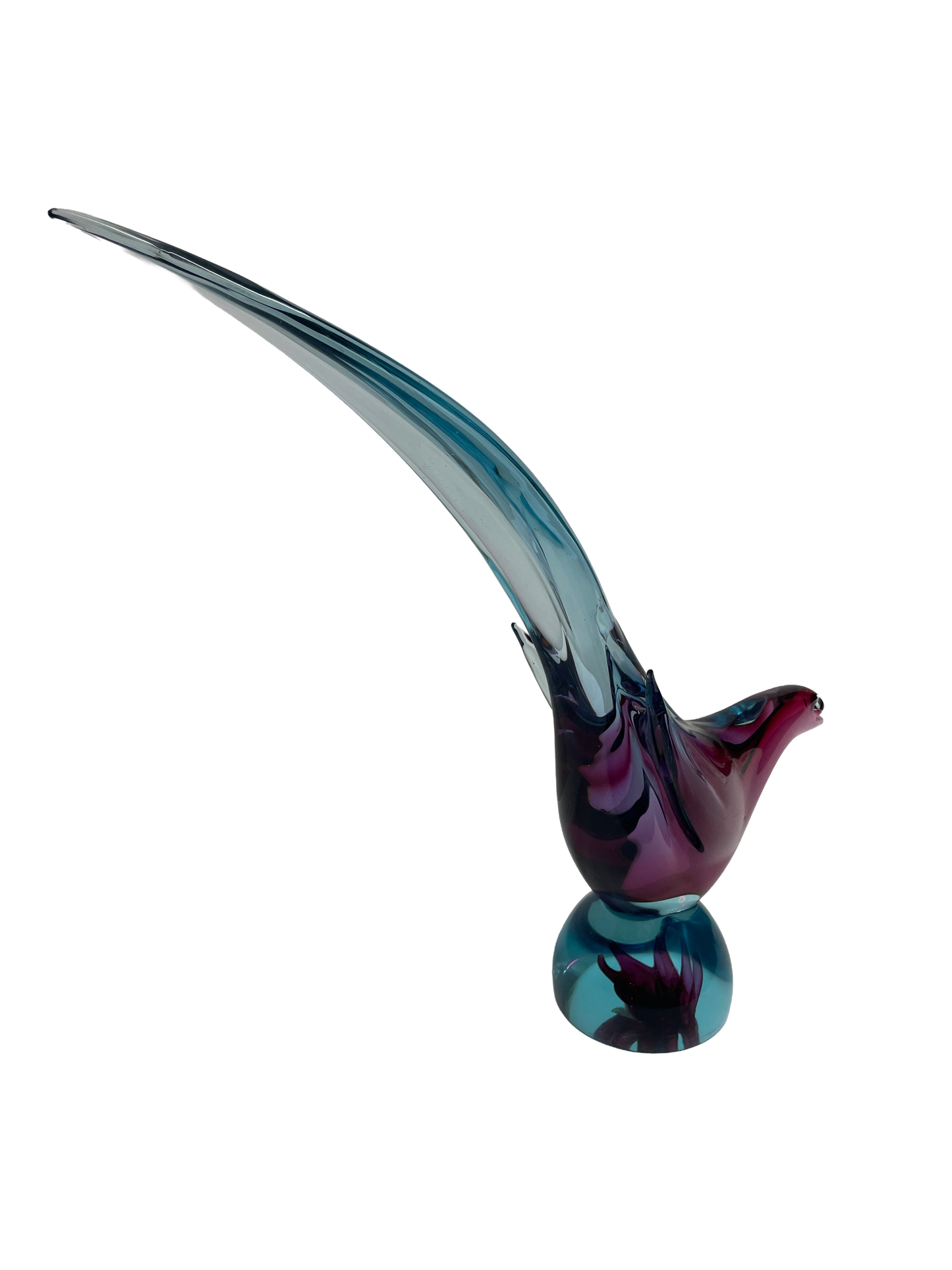 Murano Glass Bird Sculpture – Vintage Art Glass, Circa 1960