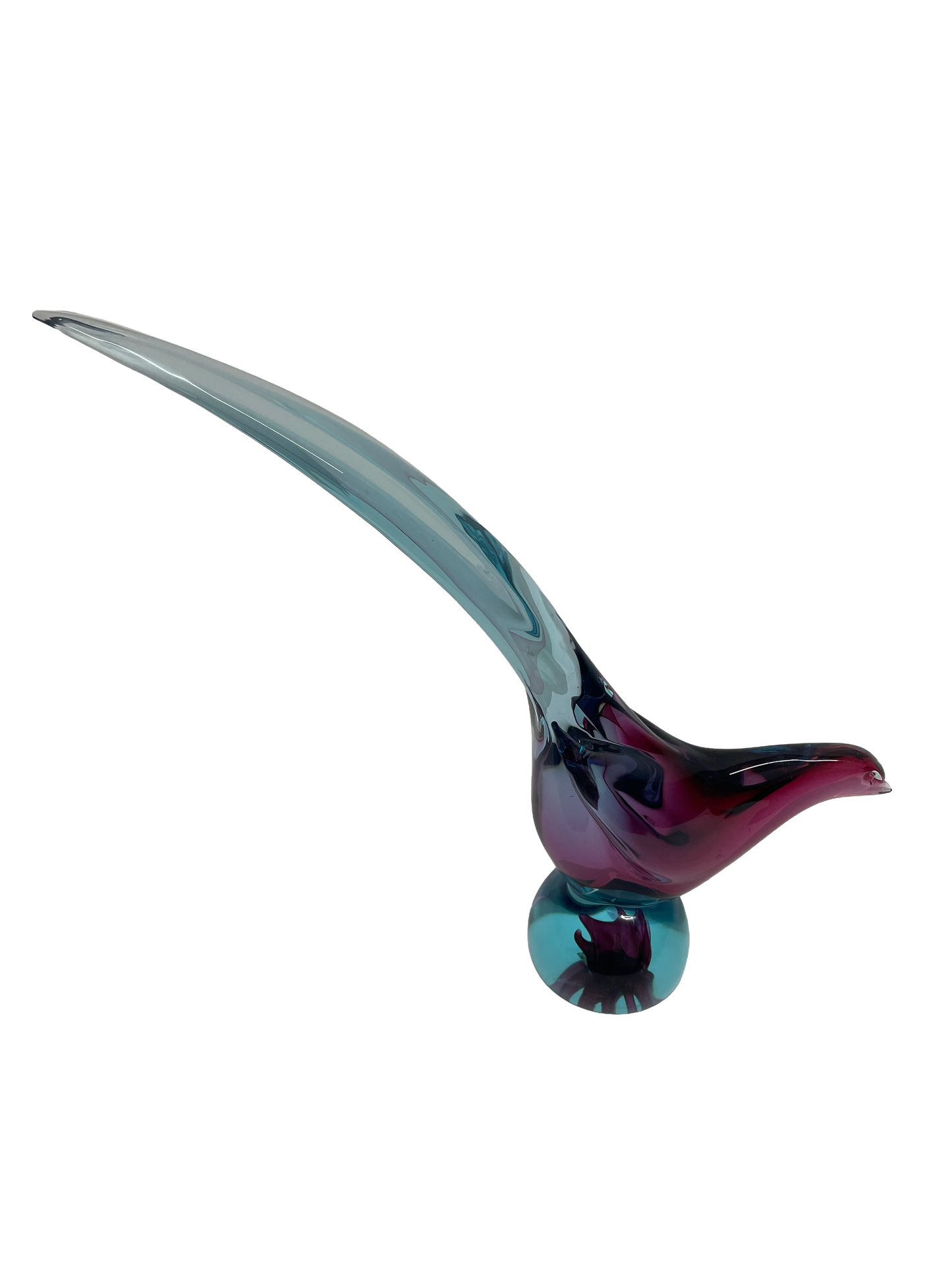 Murano Glass Bird Sculpture – Vintage Art Glass, Circa 1960