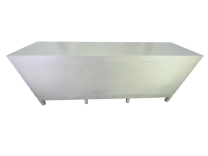 James Mont Style Lacquered Credenza in Cream & Mint Green, Hollywood Regency, 1960s (Attributed)