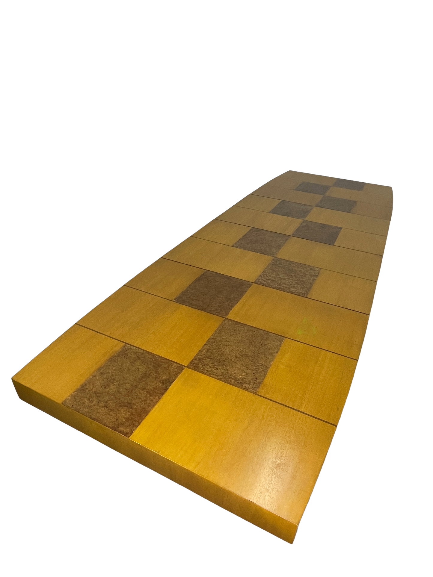 Sculptural Mid-Century Blonde Mahogany Dining Table by Herman Miller With Burlwood Patchwork Top & Leaves, 1940s