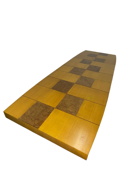 Sculptural Mid-Century Blonde Mahogany Dining Table by Herman Miller With Burlwood Patchwork Top & Leaves, 1940s