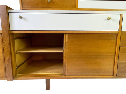 Brown Saltman Walnut Modular Wall Unit Attributed to Martin Borenstein, 1960s