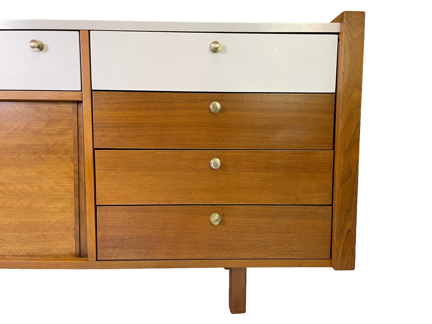 Brown Saltman Walnut Modular Wall Unit Attributed to Martin Borenstein, 1960s
