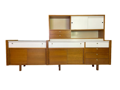 Brown Saltman Walnut Modular Wall Unit Attributed to Martin Borenstein, 1960s