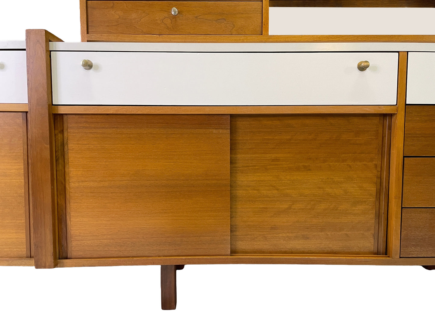 Brown Saltman Walnut Modular Wall Unit Attributed to Martin Borenstein, 1960s