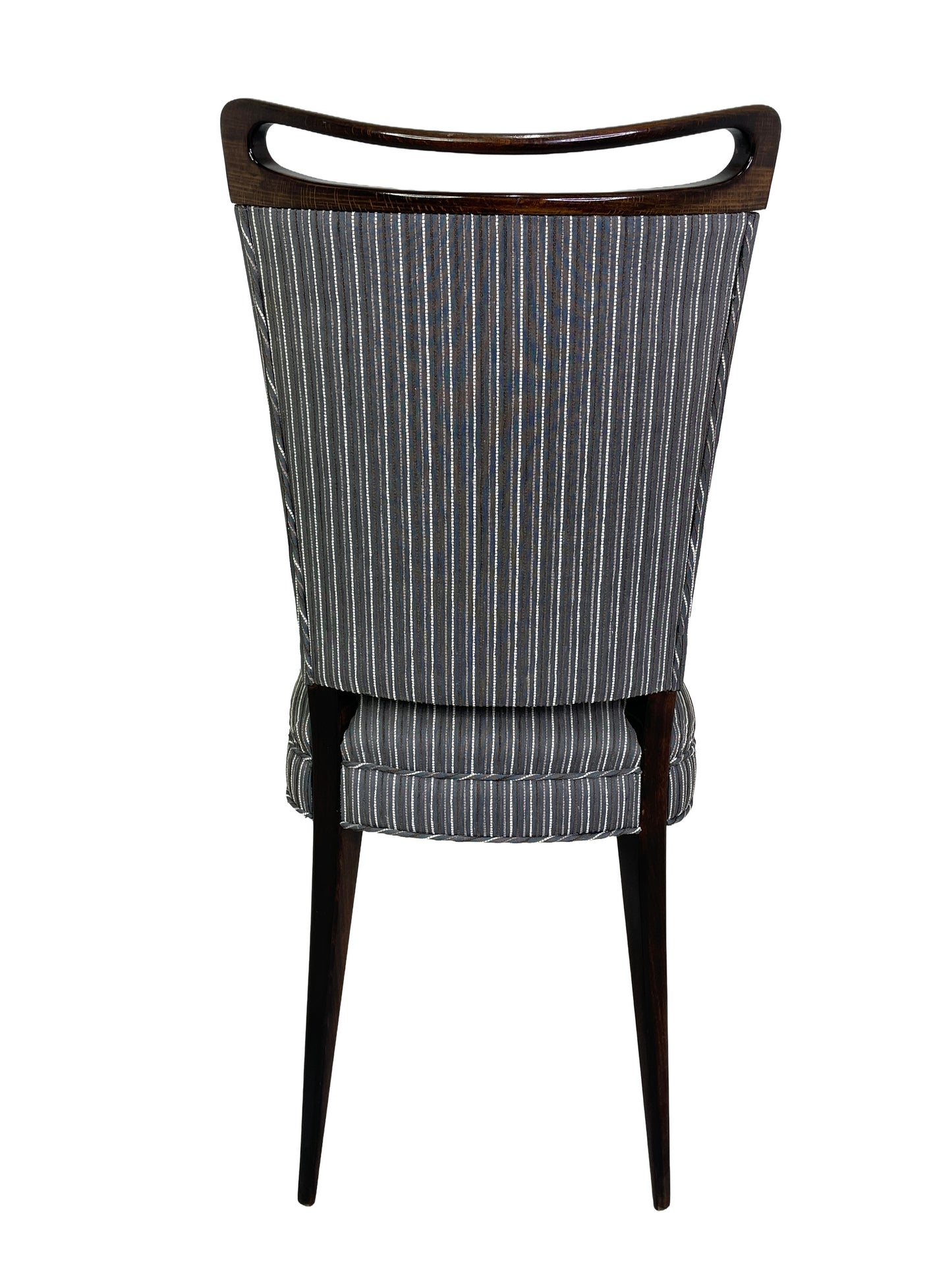 7. French mid-century ebonized dining chairs set of 6 back side