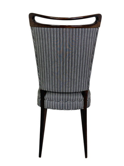 7. French mid-century ebonized dining chairs set of 6 back side