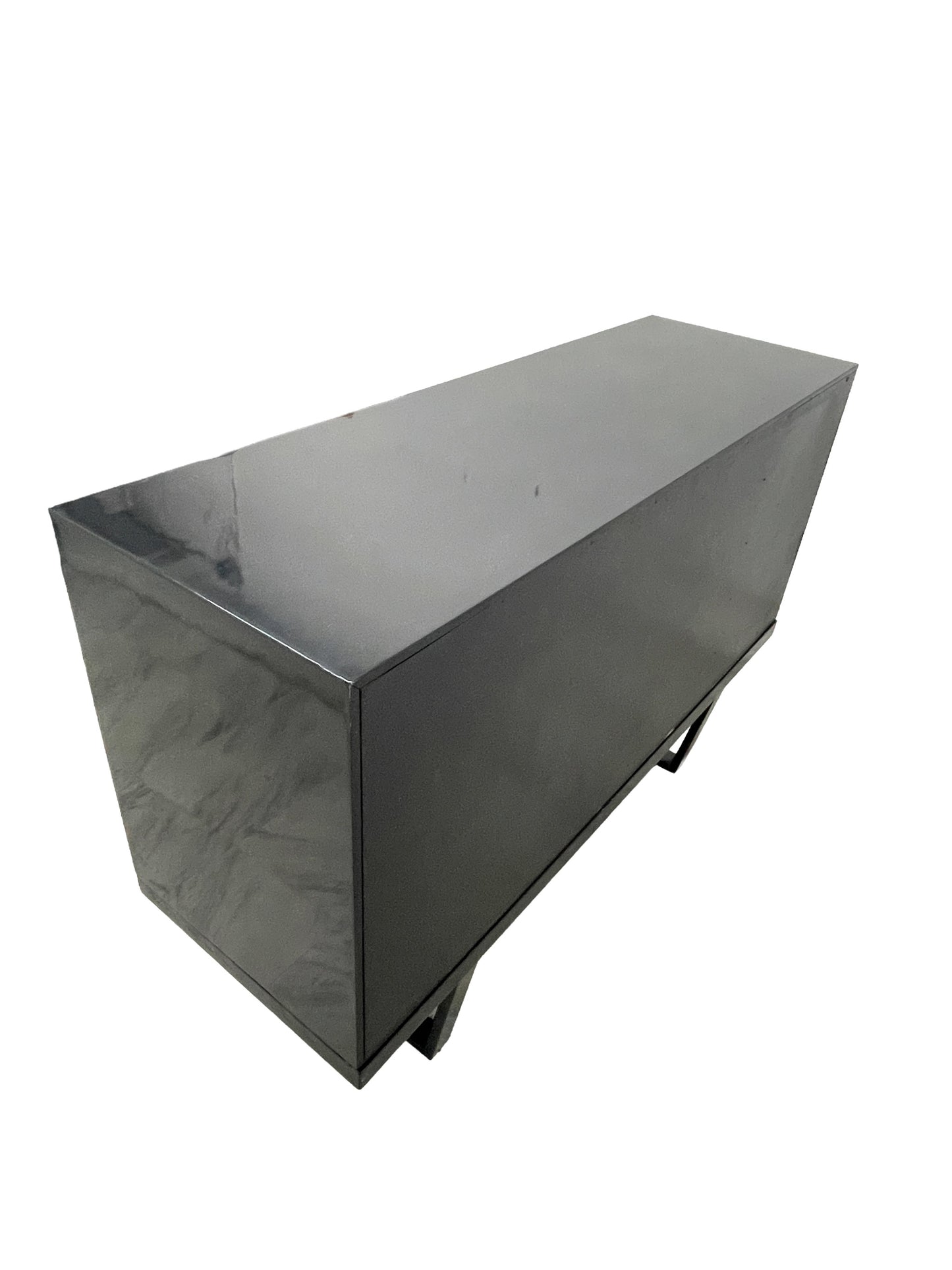 George Nelson Herman Miller cabinet back and side view in black lacquer finish