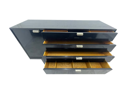 George Nelson Herman Miller cabinet drawer interior with dividers and wood finish