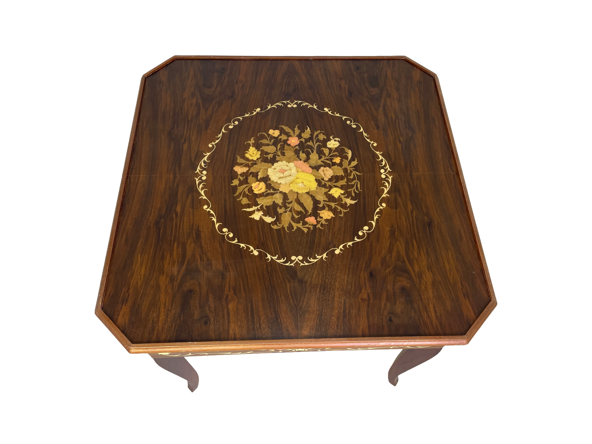 Italian 1980s multi game table with chairs top detail
