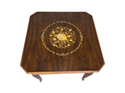 Italian 1980s multi game table with chairs top detail
