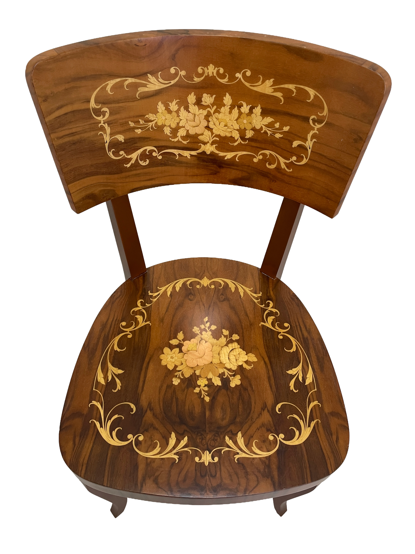 Italian 1980s multi game table with chairs chairs floral design
