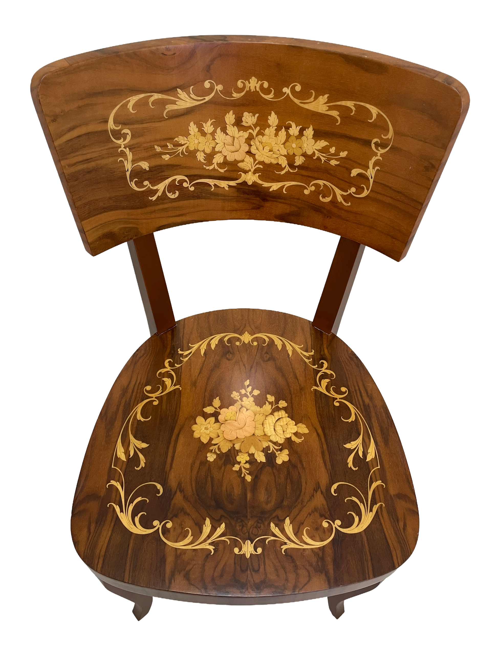 Italian 1980s multi game table with chairs chairs floral design
