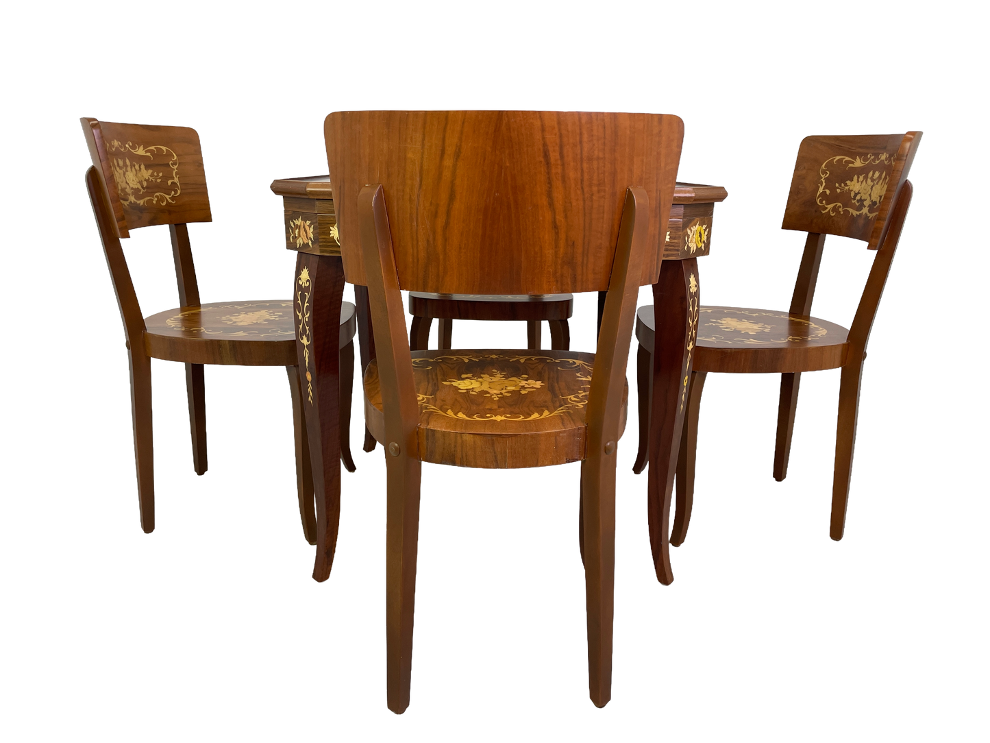 Italian 1980s multi game table with back of chair