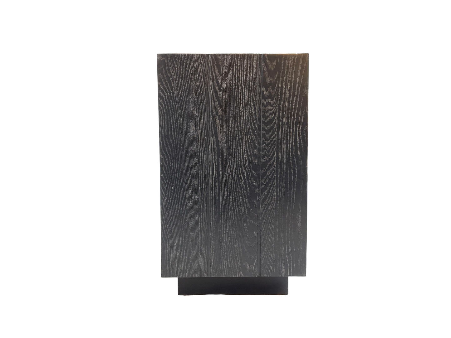 Kroehler Black Cerused Oak Credenza With Polished Brass Hardware, Circa 1960s