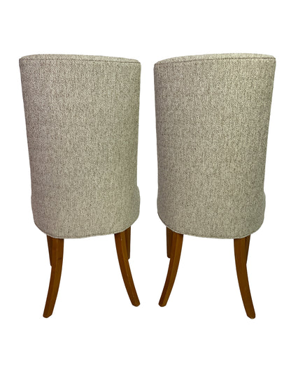 Large Circa 1950s Mid-Century Modern Dining Chair Set | 12 Restored Dining Chairs Including 2 Captain’s Chairs