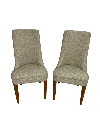 Large Circa 1950s Mid-Century Modern Dining Chair Set | 12 Restored Dining Chairs Including 2 Captain’s Chairs