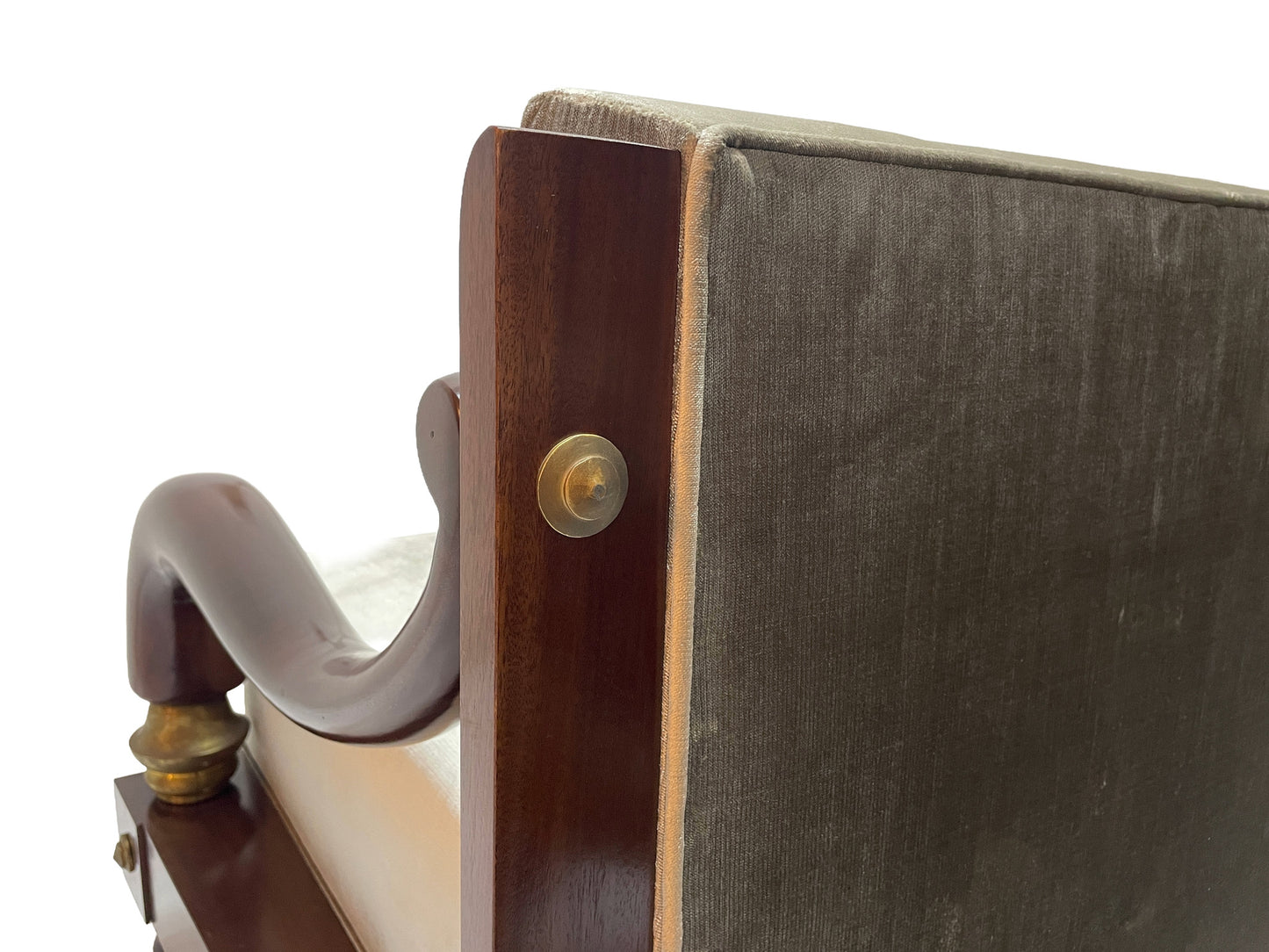 Pair of Sculptural Mahogany Lounge Chairs by Octavio Vidales for Muebles Johrvy, Mexico, 1950s