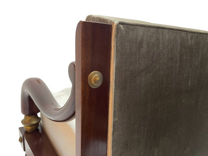 Pair of Sculptural Mahogany Lounge Chairs by Octavio Vidales for Muebles Johrvy, Mexico, 1950s