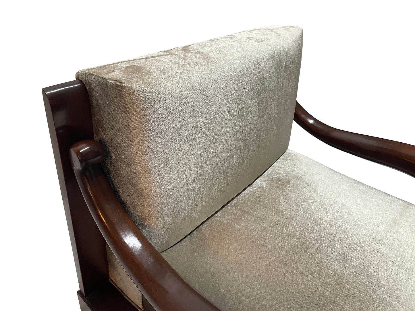 Pair of Sculptural Mahogany Lounge Chairs by Octavio Vidales for Muebles Johrvy, Mexico, 1950s