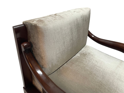 Pair of Sculptural Mahogany Lounge Chairs by Octavio Vidales for Muebles Johrvy, Mexico, 1950s