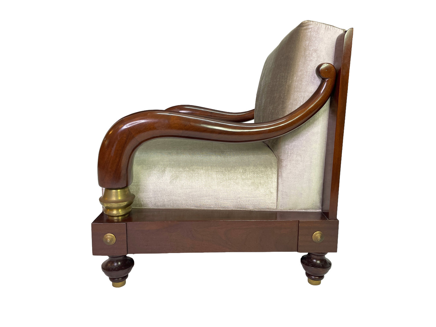 Pair of Sculptural Mahogany Lounge Chairs by Octavio Vidales for Muebles Johrvy, Mexico, 1950s