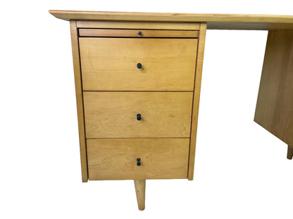 Paul McCobb for Planner Group Maple Double Pedestal Desk, 1950s