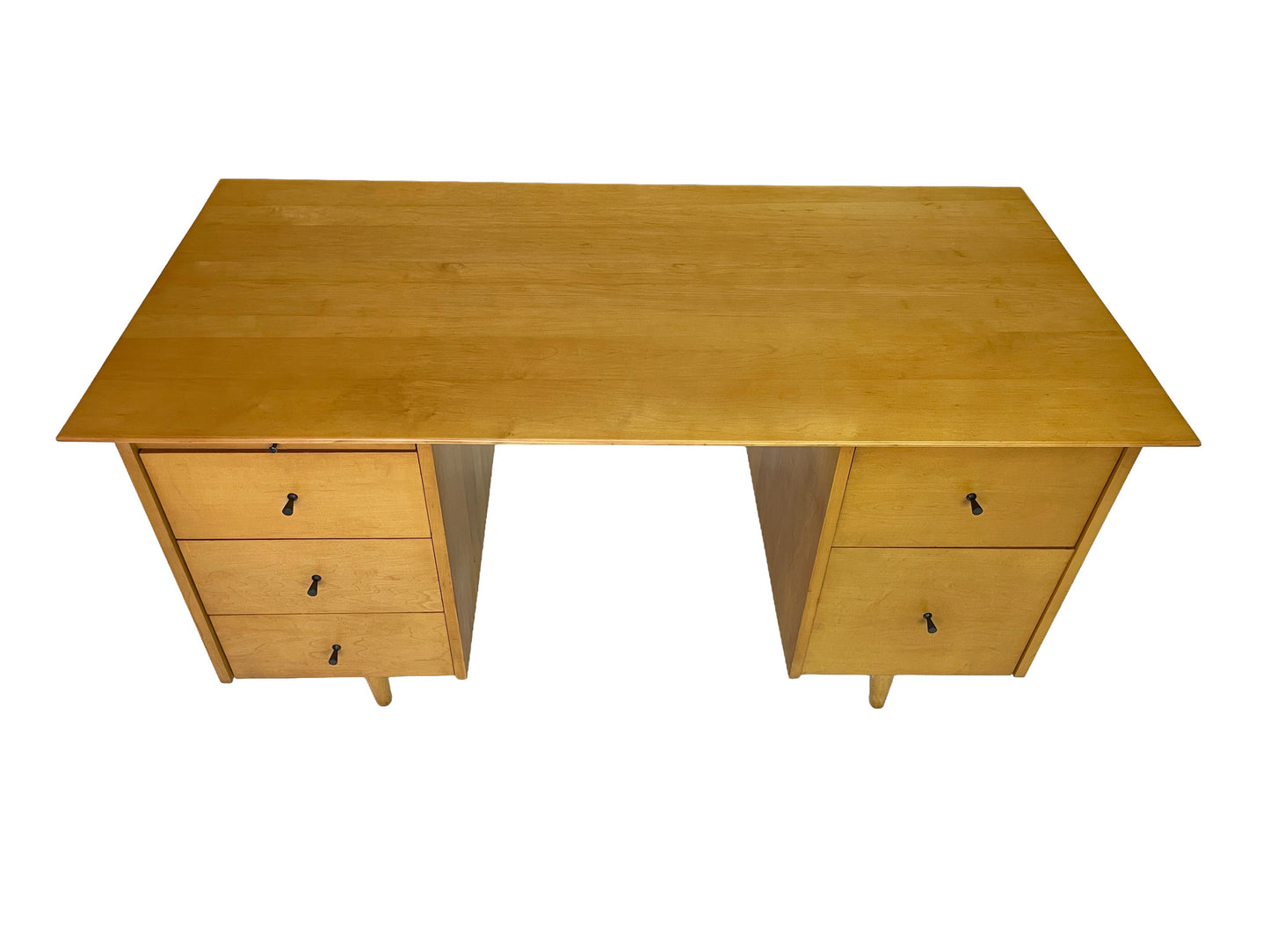 Paul McCobb for Planner Group Maple Double Pedestal Desk, 1950s
