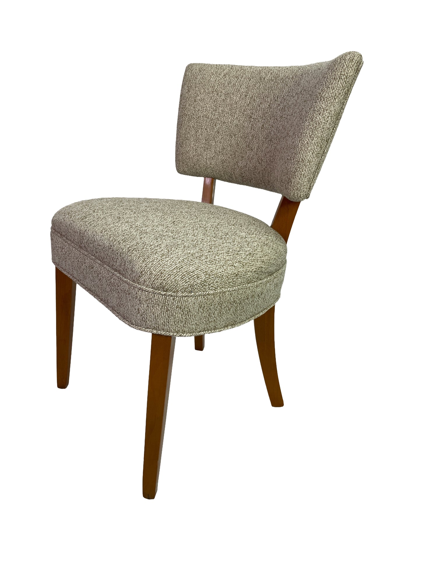 Large Circa 1950s Mid-Century Modern Dining Chair Set | 12 Restored Dining Chairs Including 2 Captain’s Chairs